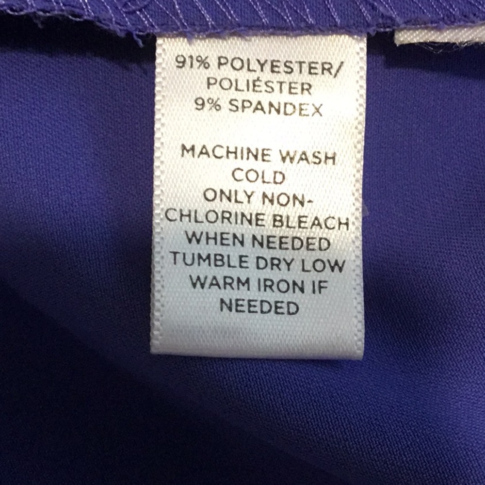 Ann Taylor LOFT purple tie waist shirt dress - Picture 4 of 4